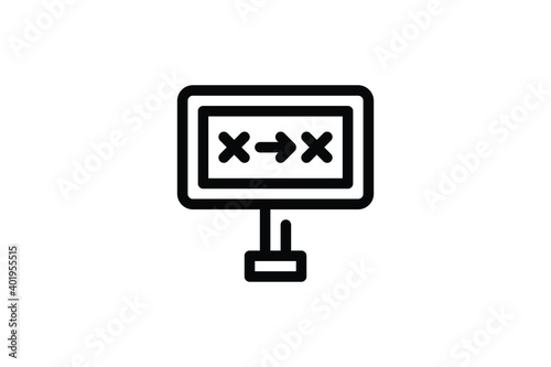 Basketball Outline Icon - Monitor