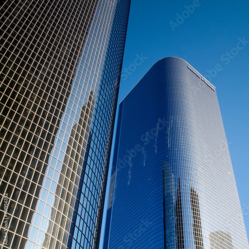Modern office building skyscrapers in Los Angeles downtown