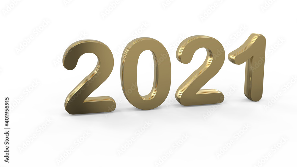 2021 golden letters 3d Model 2021 golden letters 3d Model