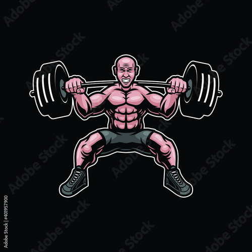 Weightlifter illustration