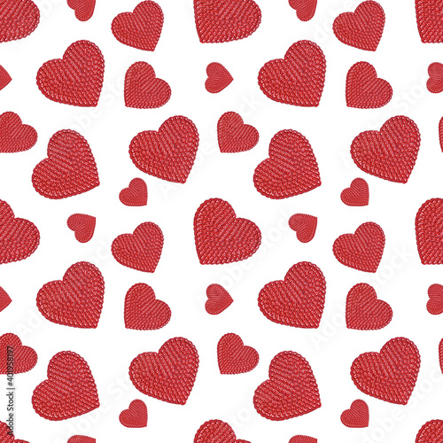 Hearts seamless pattern background. Background romantic design for celebrations, wedding invitation, mothers day and valentines day