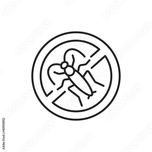 No pests color line icon. Pictogram for web page, mobile app, promo.