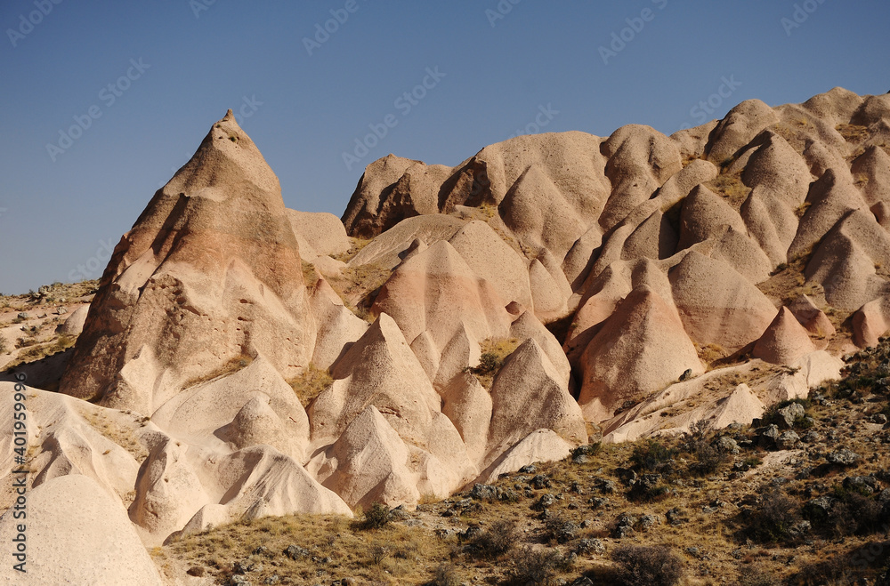 beautiful mountains in the valley of Cappadocia