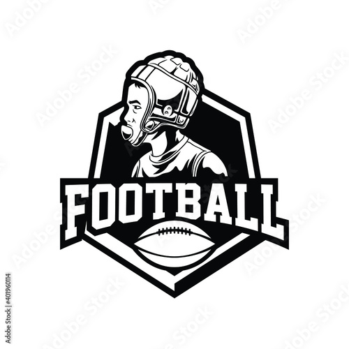 Football mascot logo design
