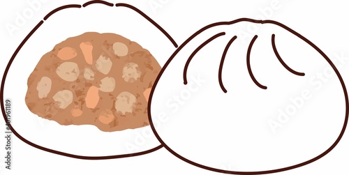 くっきり主線の肉まん