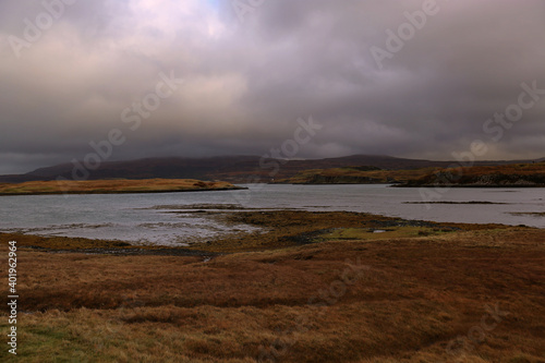 Landscape of the Isle of Skye in Scotland