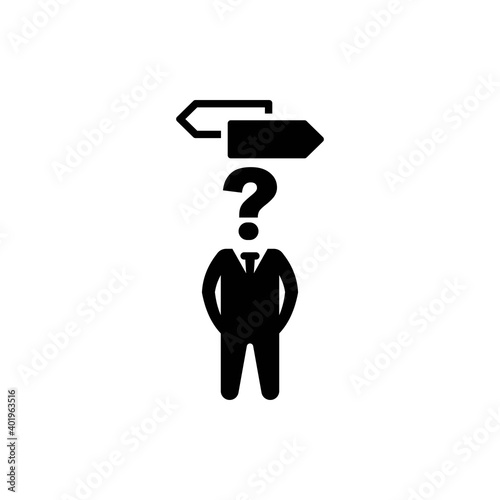 Business confusion icon