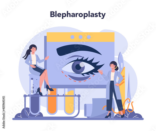 Plastic surgeon concept. Idea of body and face correction.
