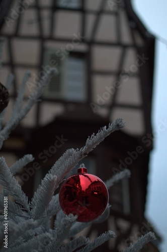 Billede på lærred Christmas decoration in alsace
