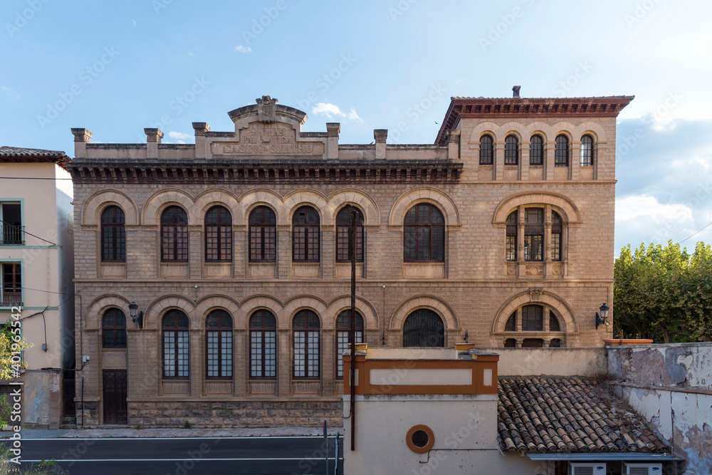 Buildings of Alhama de Aragon in Zaragoza, Aragon, Spain, Europe