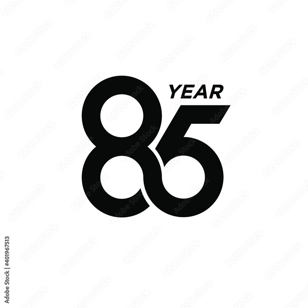 85 infinity Years Anniversary Celebration Vector Template Design Illustration 85 infinity Years Anniversary Celebration Vector Template Design Illustration