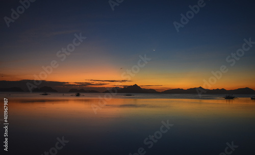 sunset over the sea