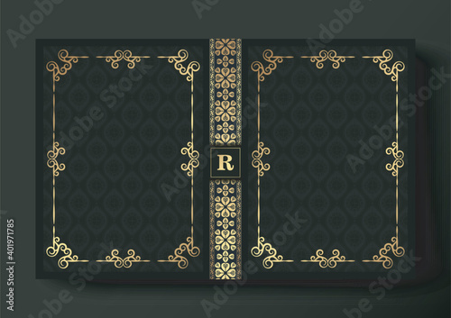 Luxury ornamental book cover design