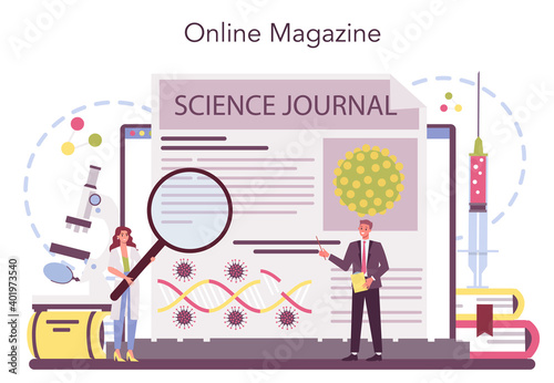 Virologist online service or platform. Scientist studies viruses