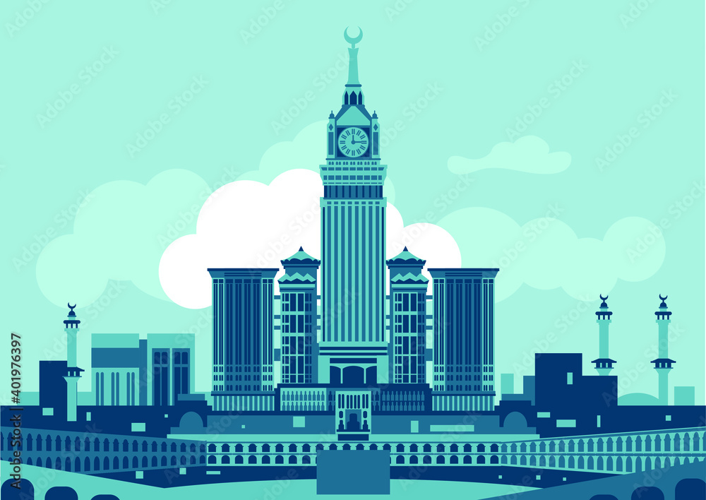 Fototapeta premium Mecca Saudi Arabia skyline