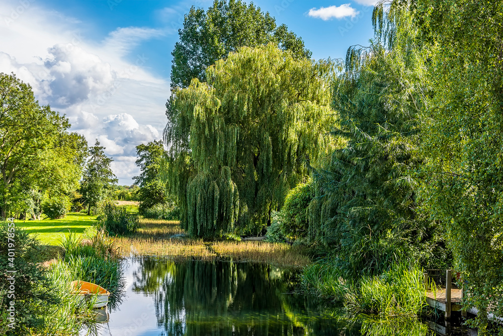 A peaceful and tranquil riverside scene near St Albans, UK in the summertime A peaceful and tranquil riverside scene near St Albans, UK in the summertime