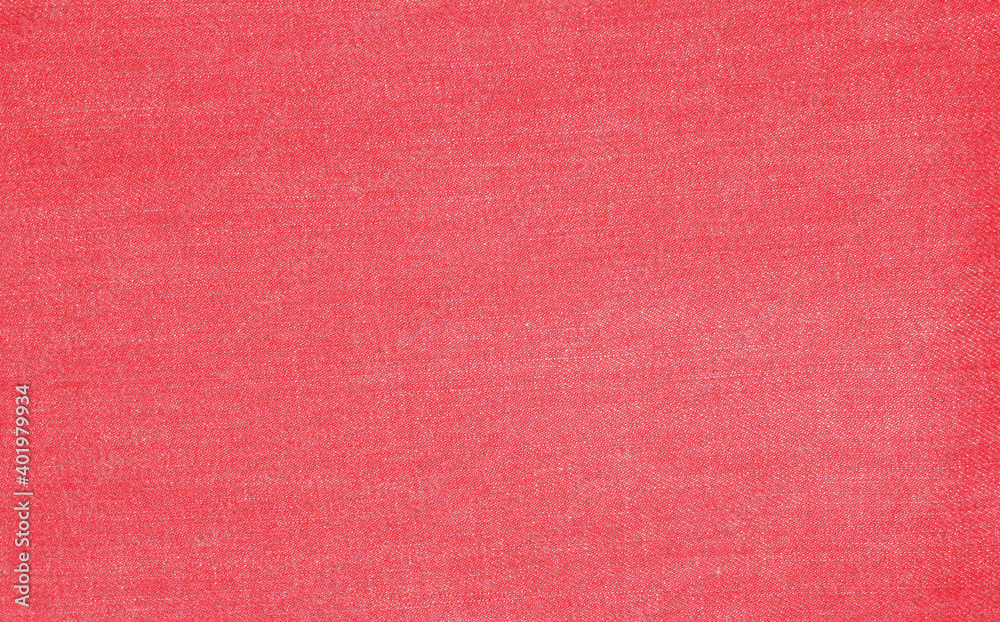 Fototapeta premium Textile - Fabric set: red jeans, close-up of details of a pair of jeans, fabric background.