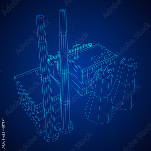 Industrial building factorie facilitie power plant