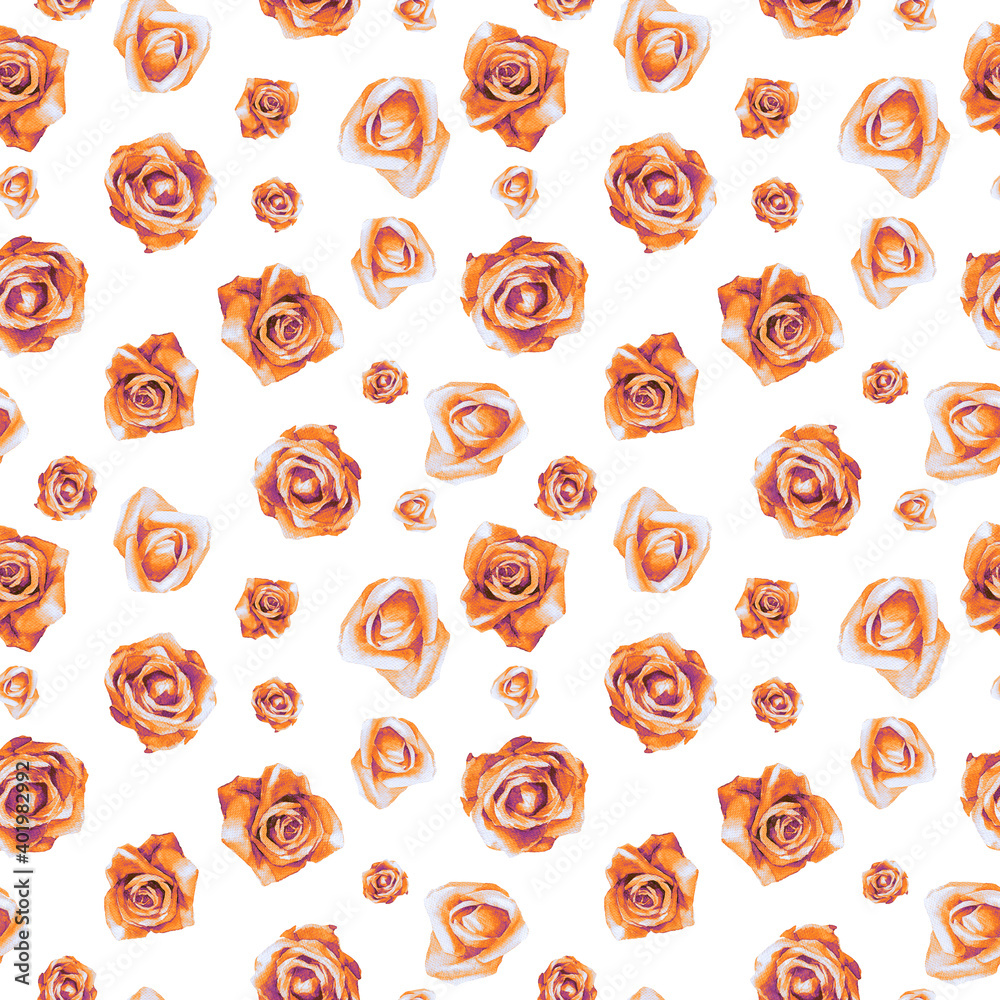 Watercolor seamless pattern of roses. Botanical wedding illustration. Watercolor seamless pattern of roses. Botanical wedding illustration.
