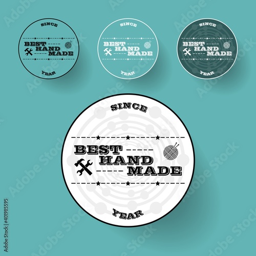 Stamps for needlework, handmade, handicraft products. Vector illustration photo