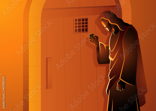Fototapete Jesus Knocking on the Door