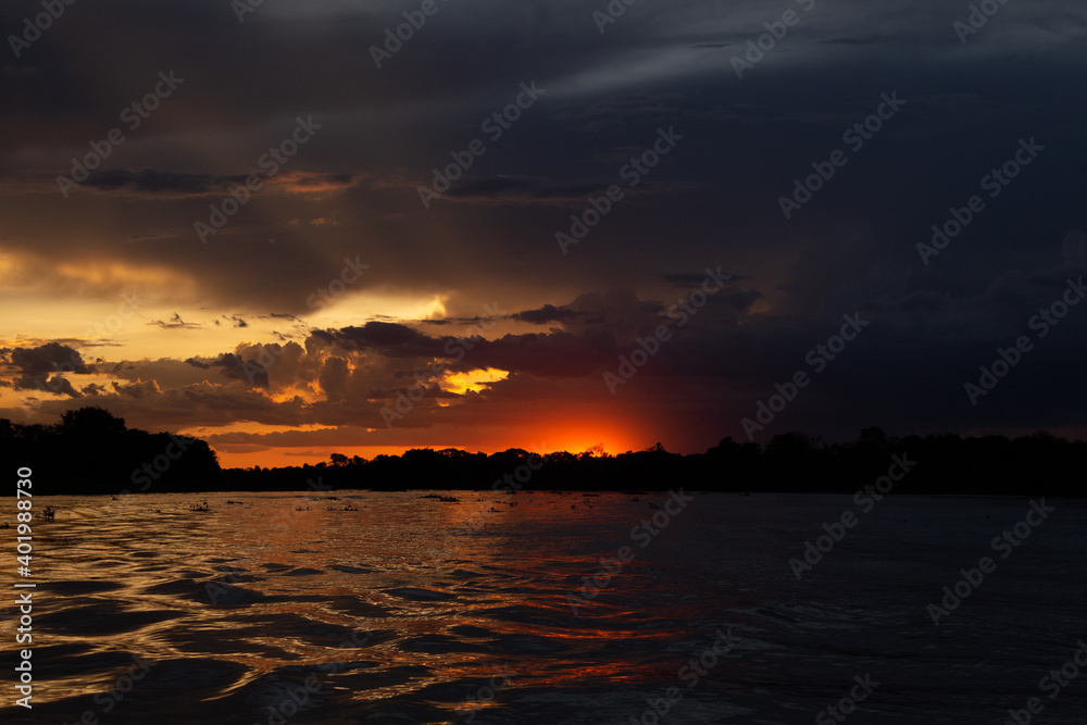 Sunset in the Pantanal, Brazil
