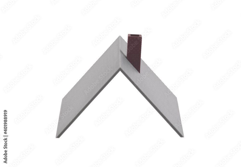 House roof isolated on white background with clipping path House roof isolated on white background with clipping path