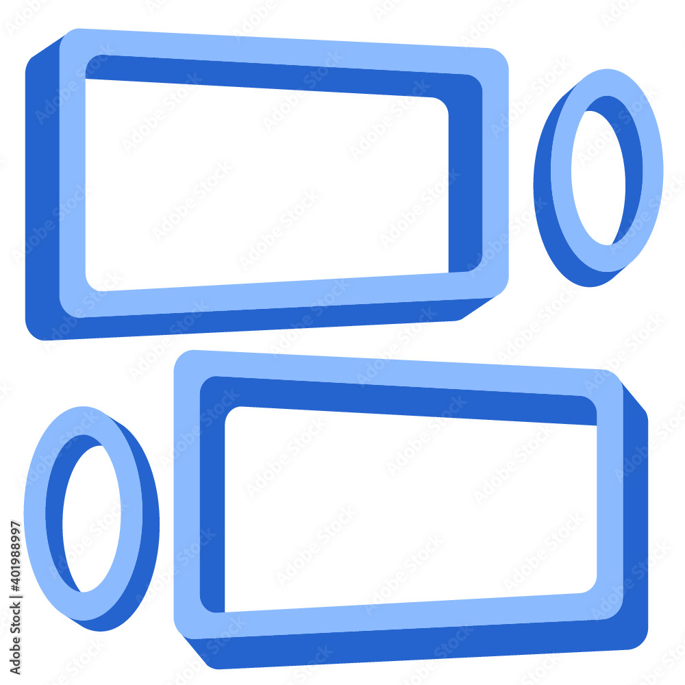Blue 3D Frame Blue 3D Frame