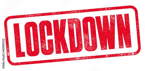 Lockdown Stamp with detailed eroded letterpress print texture