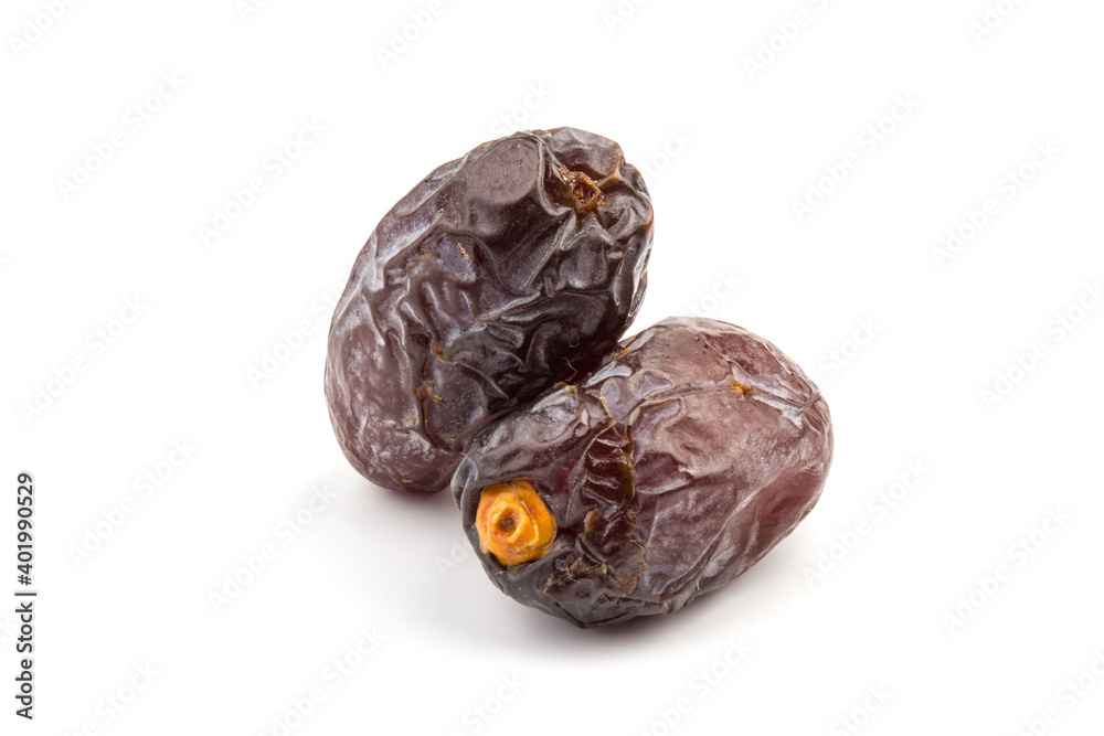 Dried dates fruits isolated on white background Dried dates fruits isolated on white background