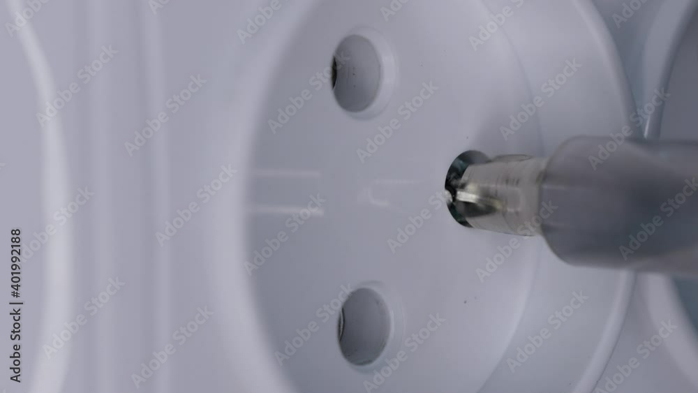 unscrew electrical plug. close up view unscrew electrical plug. close up view