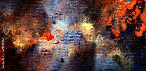 Oil painting on canvas abstract background with texture Panorama.