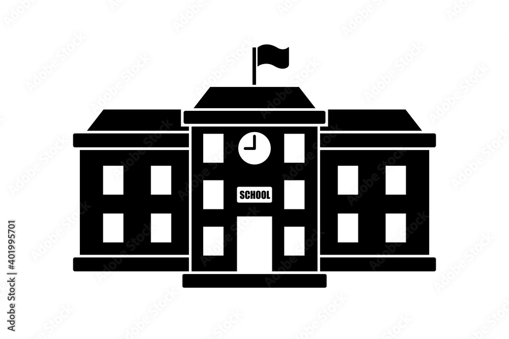 School building icon. Icon for schoolhouse exterior, vector education. School building icon. Icon for schoolhouse exterior, vector education.