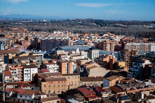 Vista de la estacion de lleida desde la seu vella