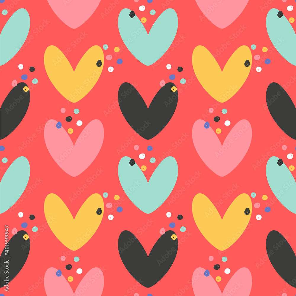 Colorful hearts pattern Colorful hearts pattern