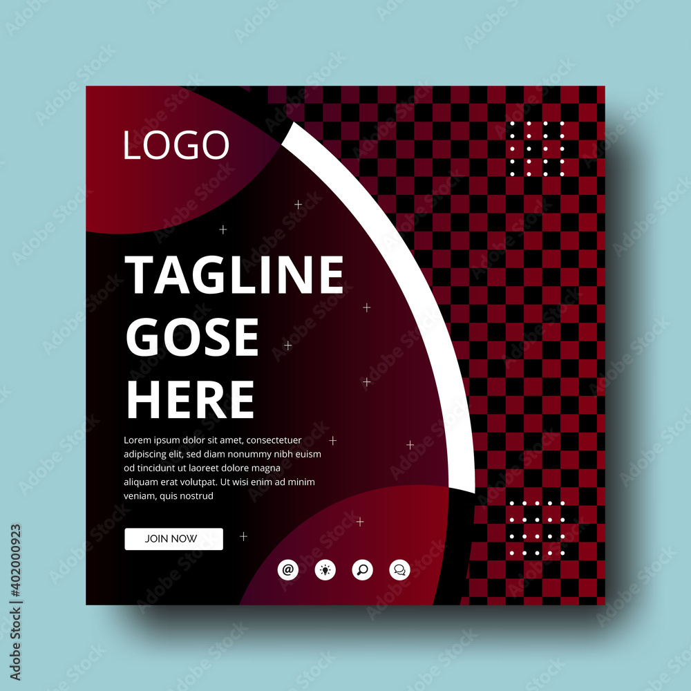 Naklejka premium sports social media template, Gym and fitness social media post template,