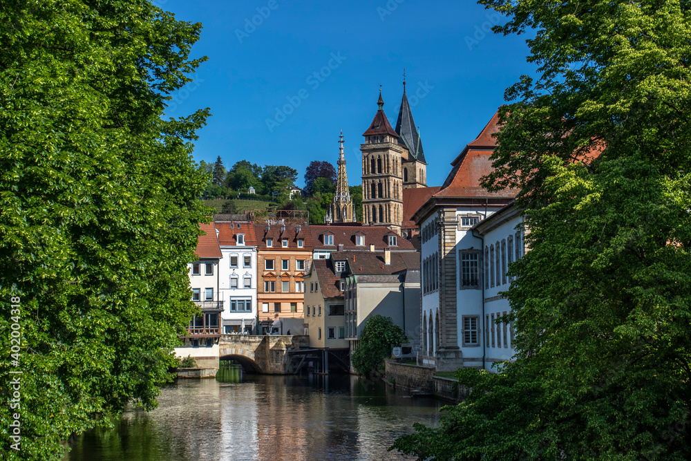 Klein Venedig am Rossneckarkanal, Esslingen am Neckar, Baden-Württemberg