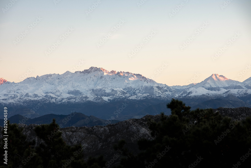 The Picos de Europa from the mirador del fitu, Asturias, Spain.
