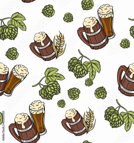 textile ornament beer seamless pattern memphis style outline line bundle set background download. Vector illustration
