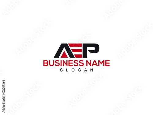 AEP Letter Logo, aep logo icon design photo