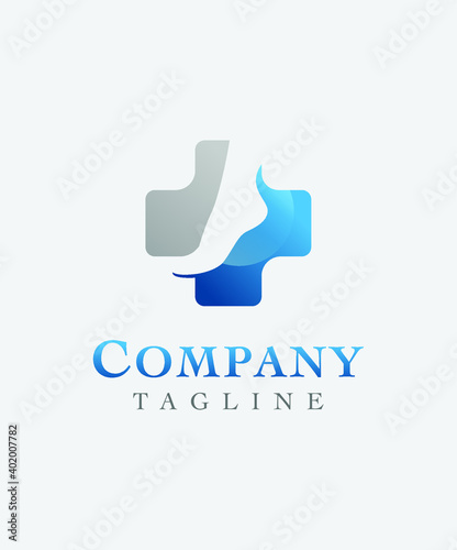 Foot Doctor Company Blue elegant logo