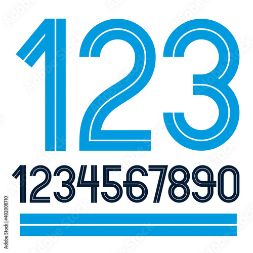 Set of vector rounded numbe...