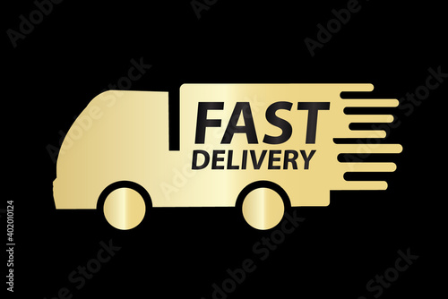 express shipping abstract, fast delivery icon with delivery truck symbol