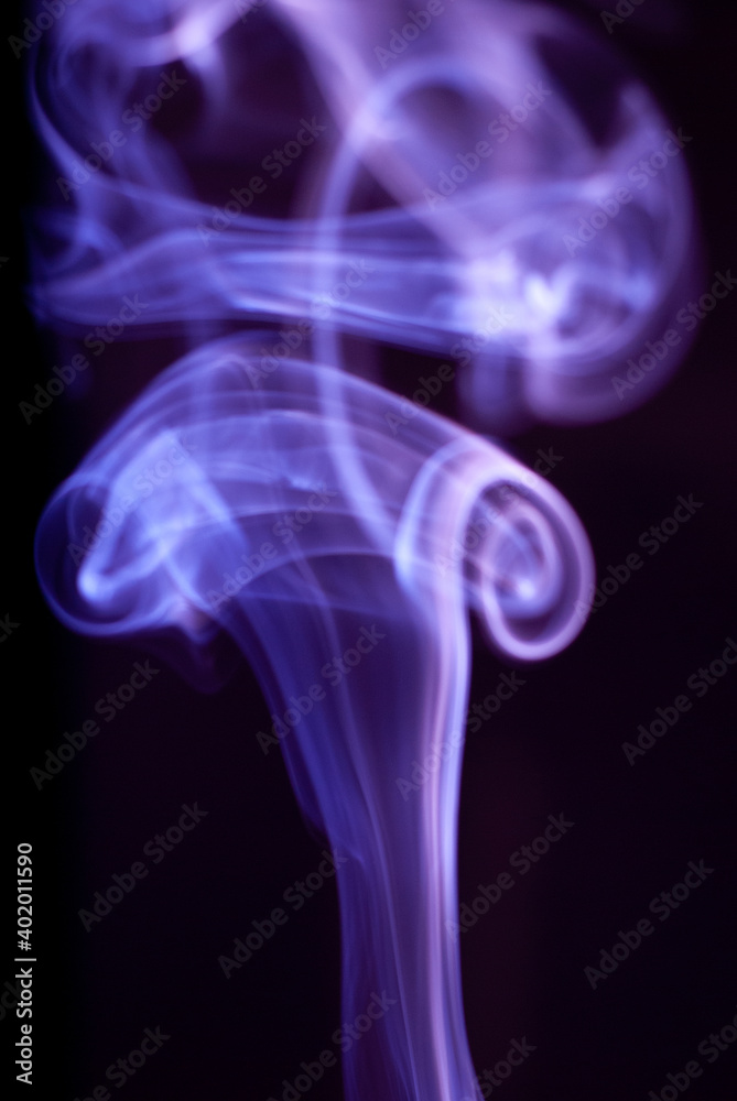 Sculpting abstract shape with incense smoke Sculpting abstract shape with incense smoke