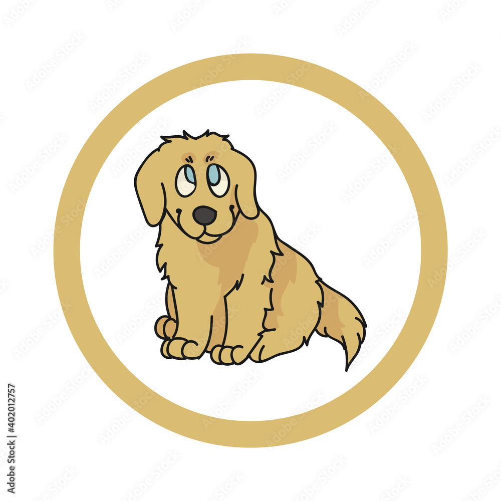 golden retriever puppy clipart