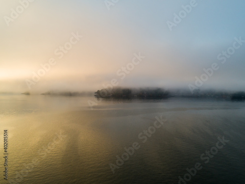 Lake of the Ozarks Main Channel Colorful Fog