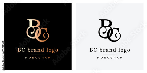 Letters BC monogram premium logo