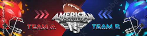 American Football Versus VS Banner