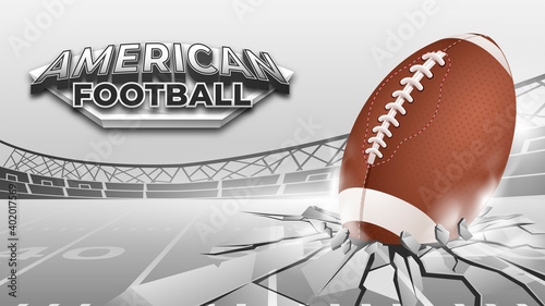 The Ball Cracks The Field in American Football Background photo