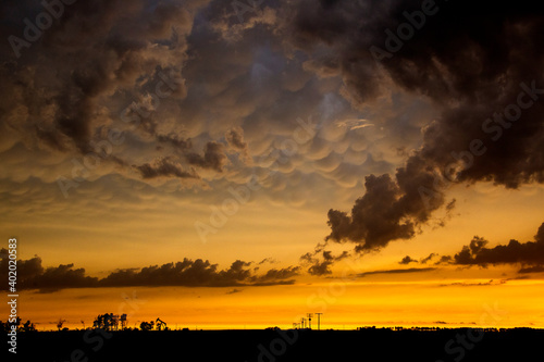 Prairie Storm Clouds Sunset